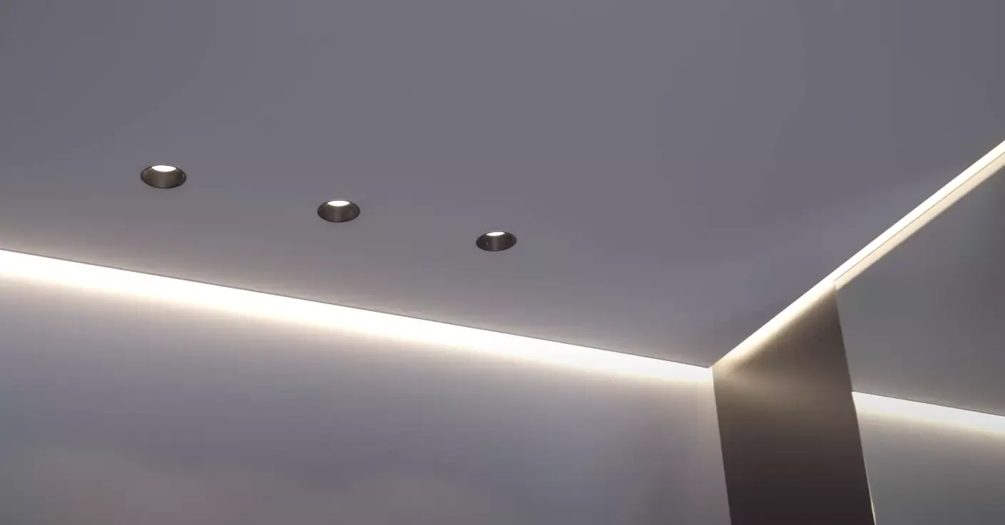 Натяжной потолок с подсветкой ниш — Рыбинск, улица Моторостроителей, 20, фото 3